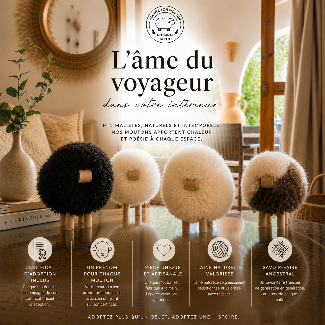 🐑 Adopte ton mouton – objet décoratif artisanal personnalisé