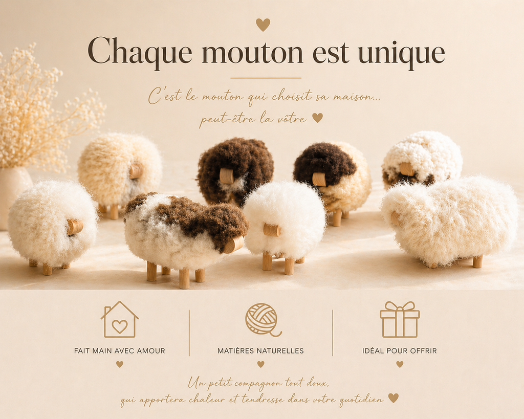 🐑 Adopte ton mouton – objet décoratif artisanal personnalisé